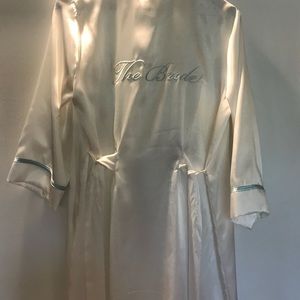 Bride silk robe